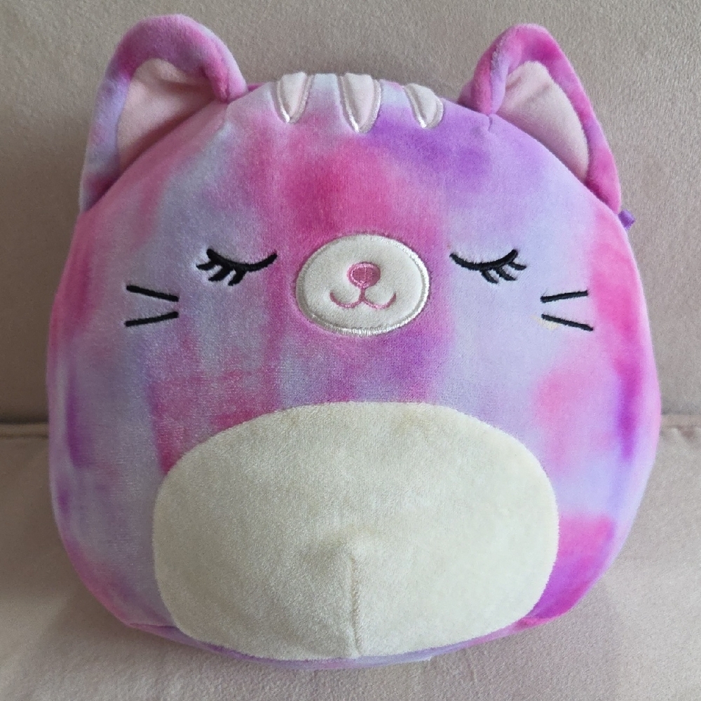 Squishmallows 8" Caeli Pink and Purple Cat Plush